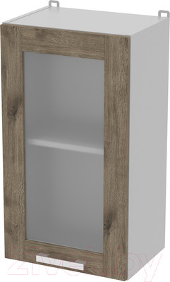 Шкаф навесной для кухни Интерлиния Компо ВШ40ст-720-1дв (дуб веллингтон)