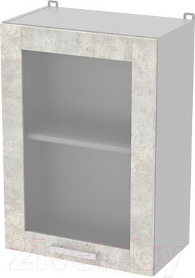 Шкаф навесной для кухни Интерлиния Компо ВШ50ст-720-1дв (бетон лайт)