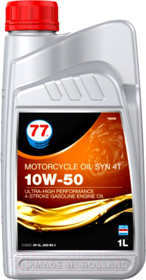 Моторное масло 77 Lubricants Motorcycle Oil Syn 4T 10W-50 / 708290 (1л)