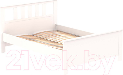 Полуторная кровать Mio Tesoro Сага 140x200 2.08.04.060.1 (белый)