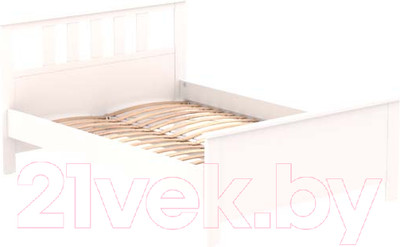 Двуспальная кровать Mio Tesoro Сага 160x200 2.08.04.070.1 (белый)