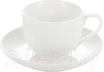 Чашка с блюдцем Gipfel Blanche 51035 (белый)