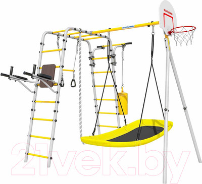 Игровой комплекс Romana Fitness / 103.20.05 (лодка качели, серый/желтый)