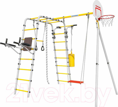 Игровой комплекс Romana Fitness / 103.20.05  (фанерные качели, серый/желтый)