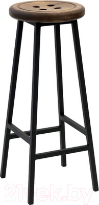 Табурет барный Stal-Massiv Button-78 (дуб мореный/черный)