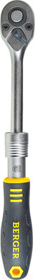 Трещотка BERGER 1/4" / 150-200мм / BG2183 (72 зубца)