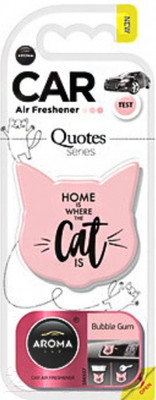 Ароматизатор автомобильный Aroma Car Quotes Cats Bubble Gum (8г)