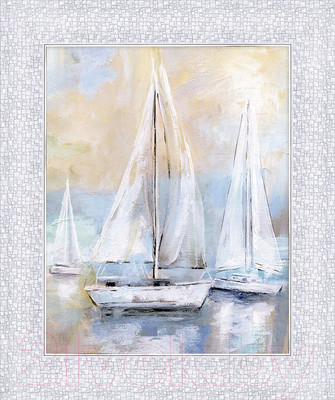 Картина Декарт Парусник на водяной глади 8Л2736 (в раме)