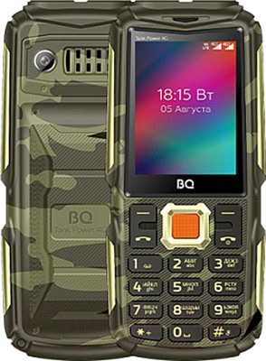 Мобильный телефон BQ 2410L Tank Power 4G (Camouflage/Gold)