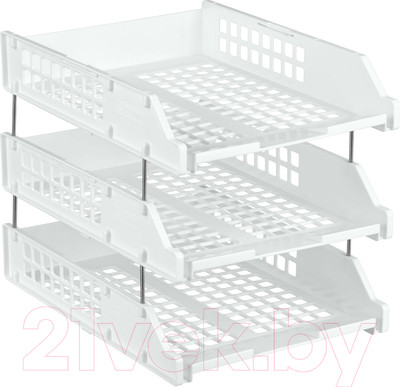 Лоток для бумаг Стамм Strong / ЛТГ-31718 (3шт, белый)