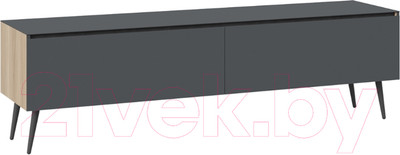 Тумба ТриЯ Глосс СМ-319.03.011 с опорами (яблоня беллуно/стекло графит матовый/серый)