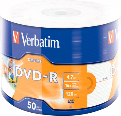 Набор дисков DVD-R Verbatim DL Inkjet Printable 4.7Gb / 43793 (50шт)