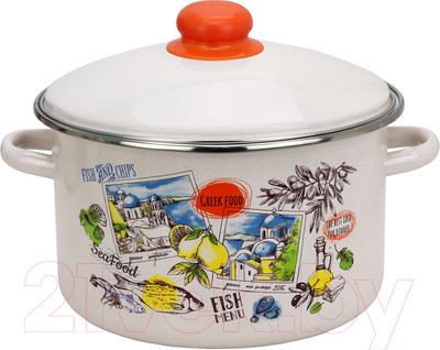 Кастрюля Эмаль Греческая кухня 33-Б1614/4М