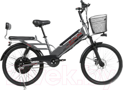 Электровелосипед Samebike Е-Alfa New со стальной рамой SB-E-ALFA500-48/10 (серый)
