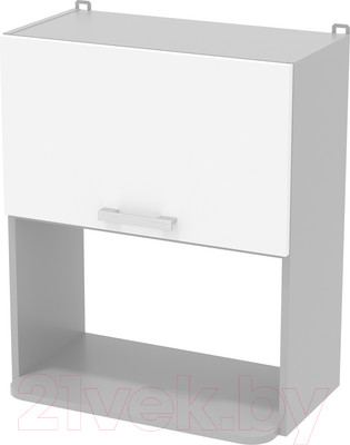 Шкаф навесной для кухни Интерлиния Компо ВШ60-720-1дг МП (белый платинум)