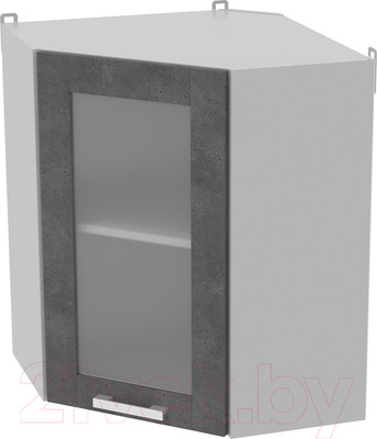 Шкаф навесной для кухни Интерлиния Компо ВШУст-720 (бетон портленд)
