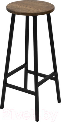Табурет барный Stal-Massiv SMH-76 (дуб мореный/черный)