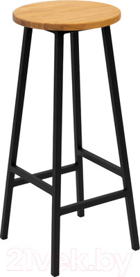 Табурет барный Stal-Massiv SMH-76 (дуб натуральный/черный)