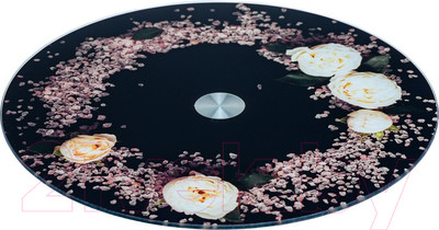 Тортовница вращающаяся Белбогемия Розы на черном 28346162 / 107484