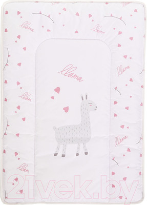 Пеленальный матрас Bambola Люкс Лама на белом 70x50 / 8058