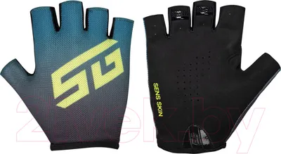 Велоперчатки STG Sens Skin / Х112273-S (S, черный/синий)