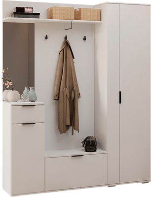 Секция в прихожую ТриЯ Эвита №1 (белый ясень)