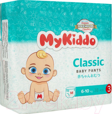 Подгузники-трусики детские MyKiddo Classic M 6-10кг (38шт)