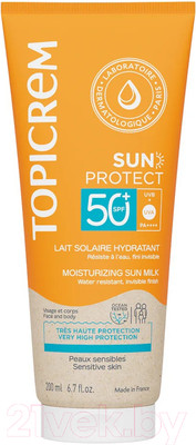 Молочко солнцезащитное Topicrem Sun Protect Увлажняющее SPF50+ (200мл)