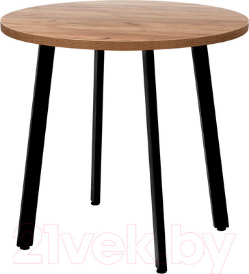 Обеденный стол Millwood Шанхай D90 (дуб табачный Craft/металл черный)