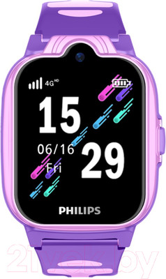 Умные часы детские Philips W6610 / CTW6610PK/00 (розовый)