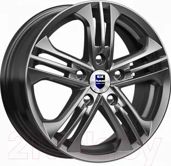 Литой диск K&K Trinity 15x6.5" 5x112мм DIA 66.6мм ET 45мм Dark Platinum