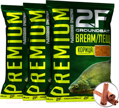 Набор для прикормки 2F Premium Лещ Корица (3кг, желтый)