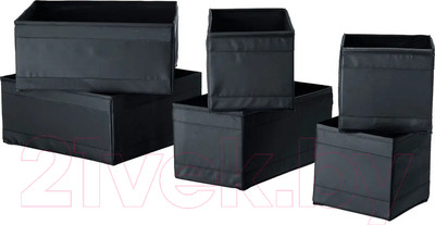 Набор коробок для хранения Swed house Flarkan 34.77.3575 (6шт, черный)