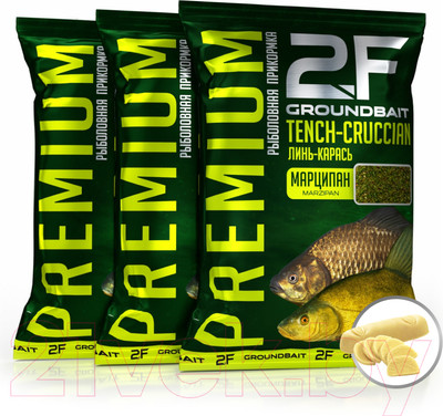 Набор для прикормки 2F Premium Линь-карась Марципан (3кг, зеленый)
