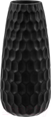 Ваза Elan Gallery Соты / 350138 (черный матовый)