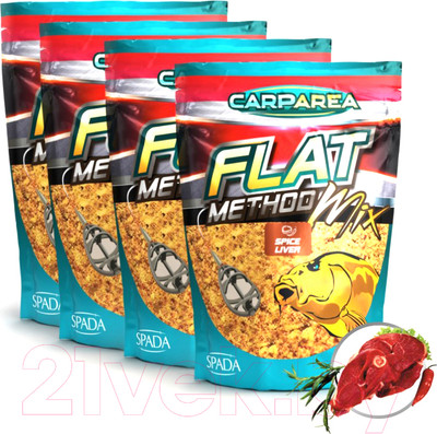 Набор для прикормки Carparea Flat Method ливер/специи (2.4кг)