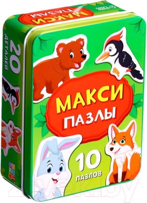 Развивающая игра Puzzle Time Макси-пазлы. Лесные зверята / 9454936