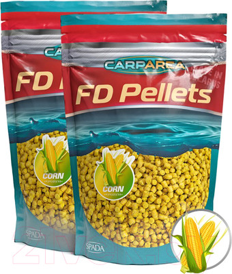 Набор для прикормки Carparea Пеллетс гранулированный кукуруза (2кг)
