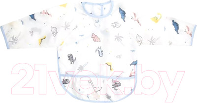 Рубашка для кормления Bebekevi BEVI1395 (голубой динозавр)