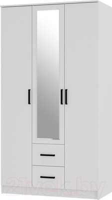 Шкаф BTS Фьюжн ШК-09 3-х створчатый (белый)