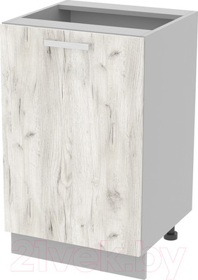 Шкаф-стол кухонный Interline Компо НШ50р-1дв (дуб белый)