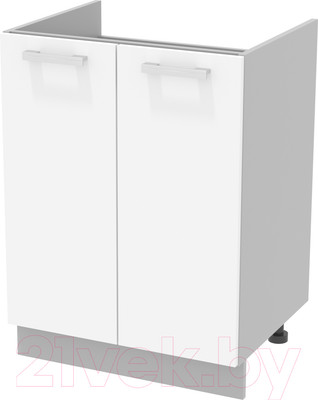Шкаф под мойку Interline Компо НШ60м-2дв (белый платинум)
