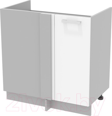 Шкаф под мойку Интерлиния Компо НШ88-М.П (белый платинум)