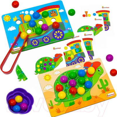 Сортер Alatoys Черепаха и паровоз / СОР91