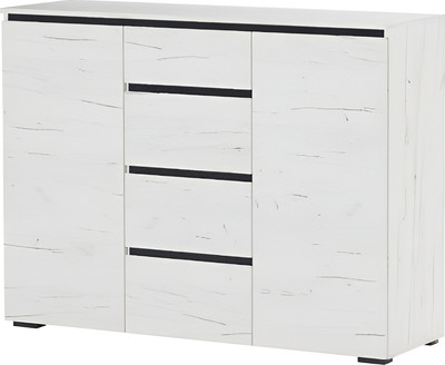 Комод Памир Гретта 2С4Я (крафт белый/антрацит)