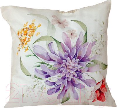 Наволочка декоративная Listelle Жаклин фиолетовый цветок 814601/2