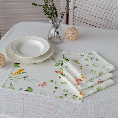 Набор сервировочных салфеток Listelle Set-4 Соната цветочный 611610