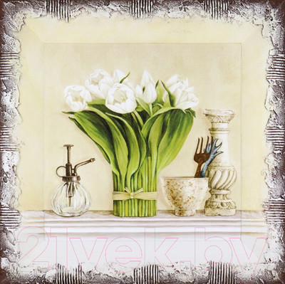 Картина Декарт Букет нежных цветов 8Л0973 (в раме)