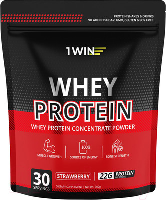 Протеин 1WIN Whey Protein (900г, клубника)