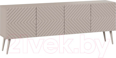 Тумба ТриЯ Танго ТВ тип 1 с опорами (глиняно серый/холст латте/бежевый)